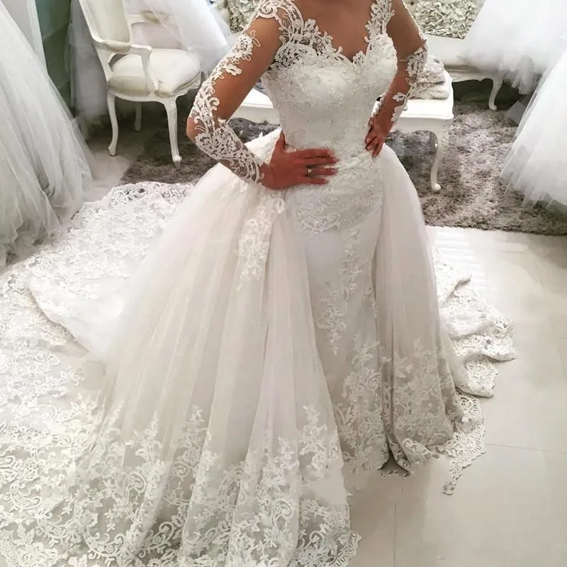 2017-new-arrival-lace-detachable-overskirt-wedding-dresses-v-neck-long-illusion-sleeves-backless-wedding-bridal-gowns-custom-made (1)