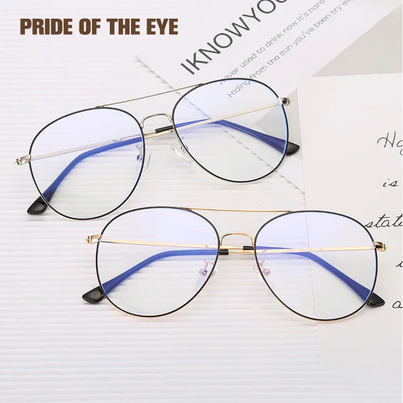 

Women Men Blue Light Blocking Glasses Circle Metal Frame Glasses for Computer User Anti Blue Ray Glasses