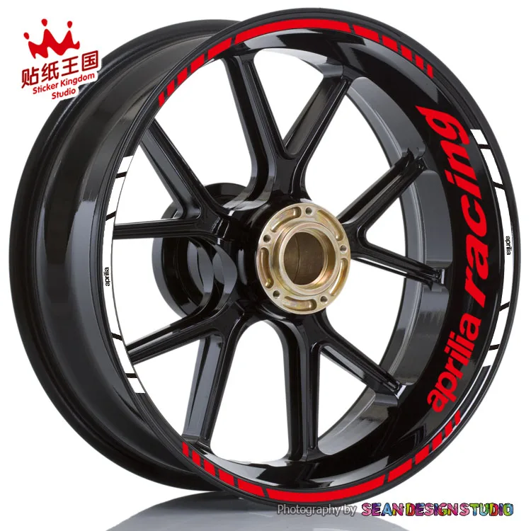 Adesivo de Roda para Motocicleta Decalque de Roda Reflexivo para Corrida Tuono Caponhost Rs4 Rs125 Rsv4 2 Decalques e adesivos