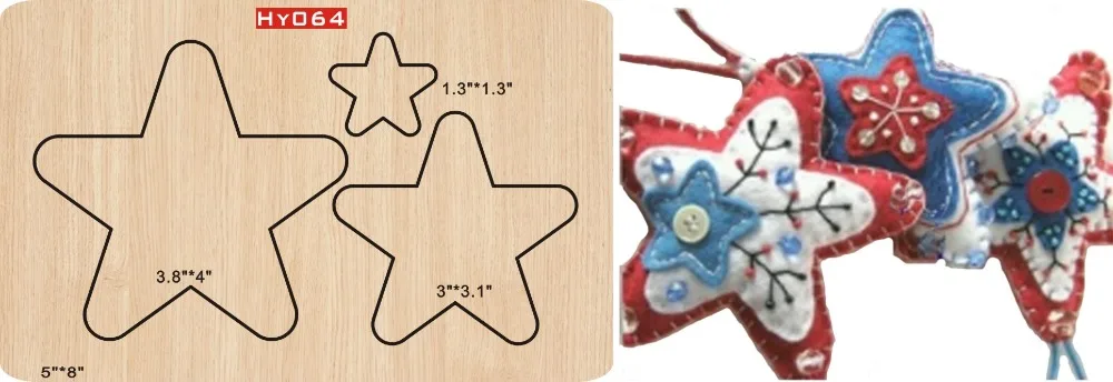 

Star Pendant wooden die cutting dies Suitable for common die-cutting machines in the market