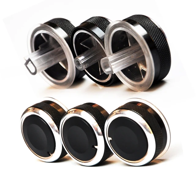 Manopole Climatizzatore In Alluminio Per Toyota Corolla EX - Set Da 3, Nero - Foto 4