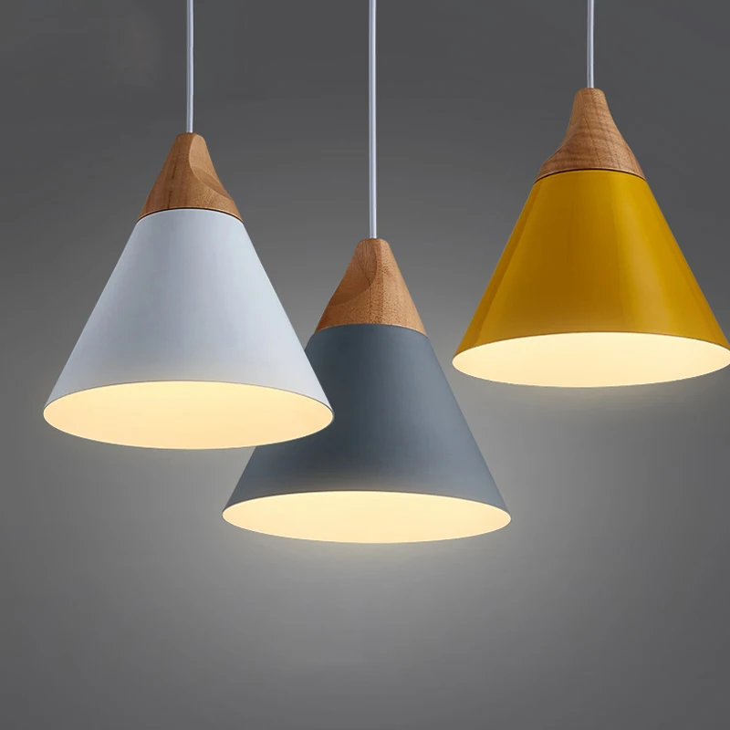 Pendant Lights Dining Room Pendant Lamps Modern Colorful Restaurant Coffee Bedroom Lighting Iron