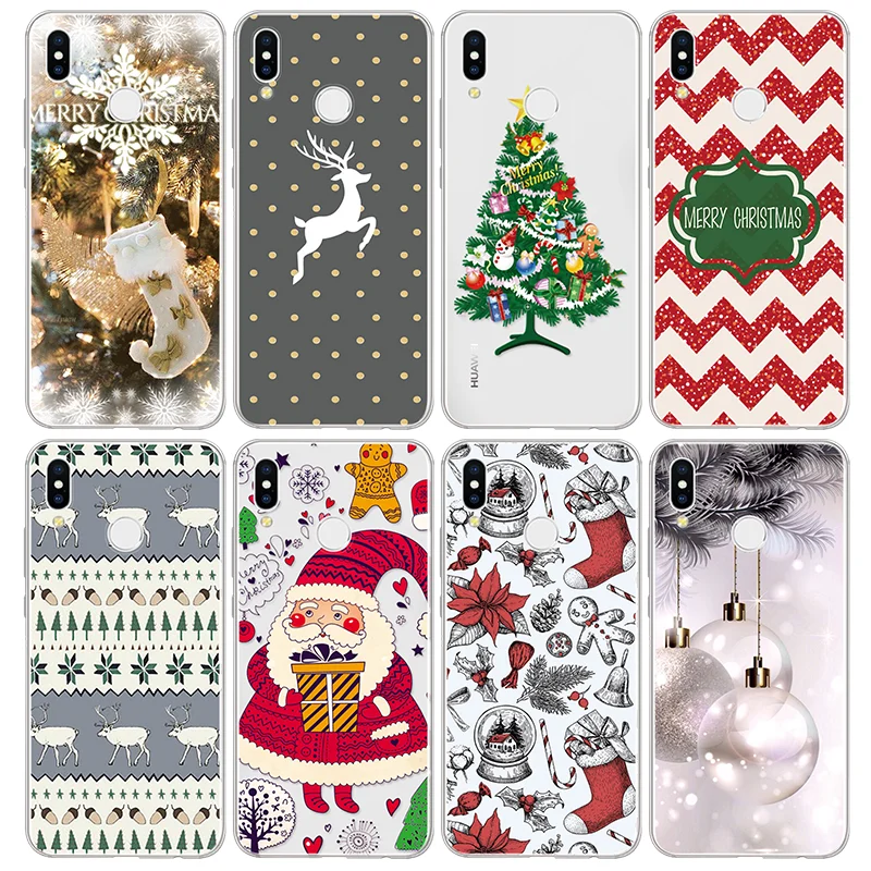 

Christmas Cover for Huawei P20 Lite P20 Pro P8 P9 P10 Y6 2017 Mini Nova 3i Nexus 6p Y7 G8 Fundas For Huawei P Smart Phone Cases