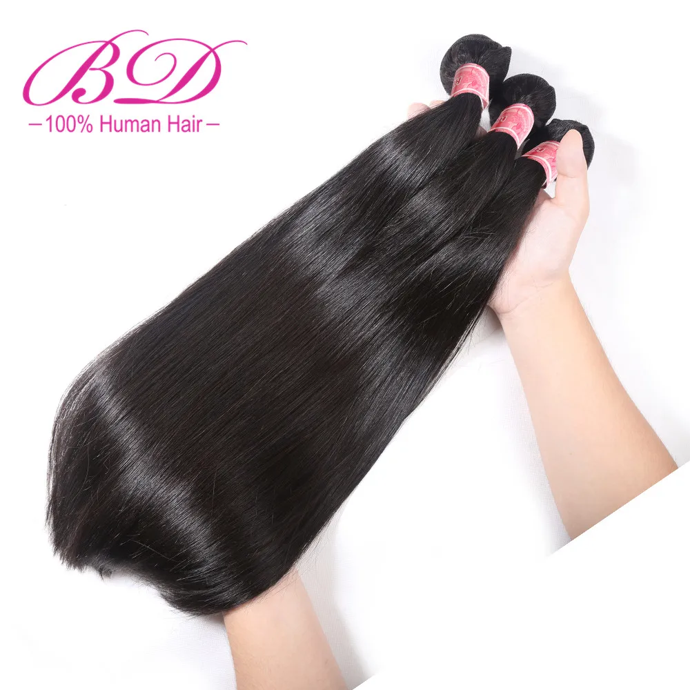 

BD HAIR Peruvian Straight Human Hair Bundles 4pcs/lot Remy Hair Extensions 100% Human Hair Weaves Natural Color Free Shipping