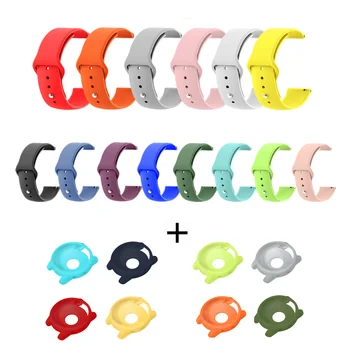 

correa For Amazfit Stratos Strap Watch Band For Xiaomi Huami Amazfit Stratos/2 Smart Watch Sports Silicone Wristband+Case Cover