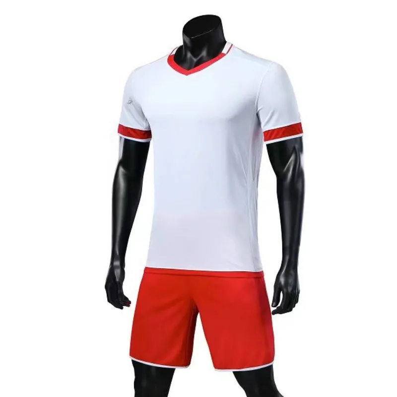 Мужские Дышащие футбольные спортивные костюмы 19 футбольные майки Футбольная форма футбольные майки спортивные беговые наборы - Color: 6019 white