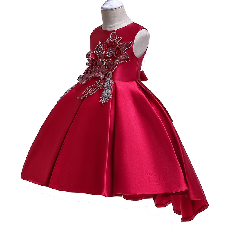 

Girl Sequi Flower Princess dress birthday party kids dress for girl Princess costume girls summer dresses Wedding flower girls
