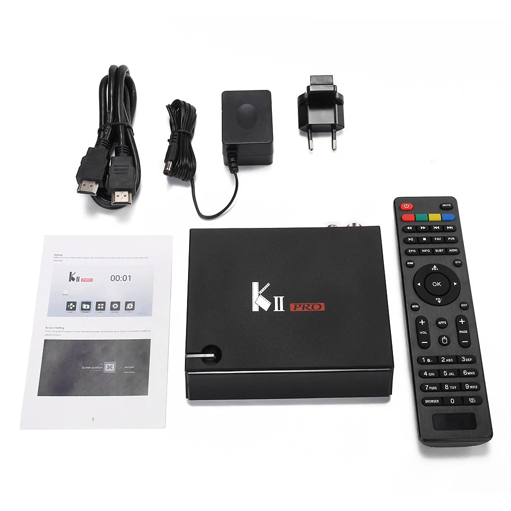 KII Pro DVB-T2 четырехъядерный процессор 2 ГБ/16 ГБ Android 7,1 Smart DVB-S2 K2 PRO Top Box