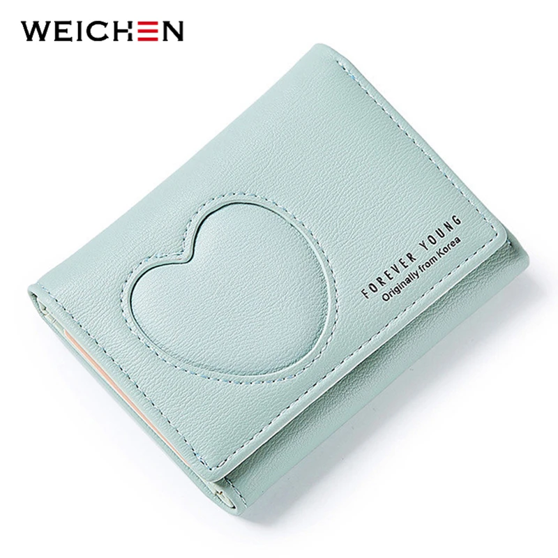 

WEICHEN Women Short Wallet Fashion Ladies Wallets Card Holder Female Portable Multifunctional Solid Change Purse Coin Pocket Bag