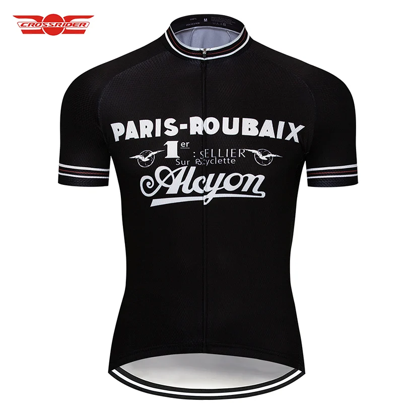 

Crossrider Retro Cycling Jersey Men Short Sleeve Bicycle Bike Clothing Ropa Ciclismo Summer Breathable Cycling Wear Clothes