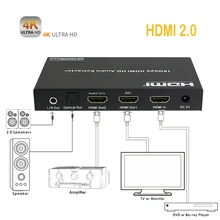 Digital Analog 4k HDMI 2 0 ARC HD Audio Extractor 5 1CH 7 1CH optical SPDIF