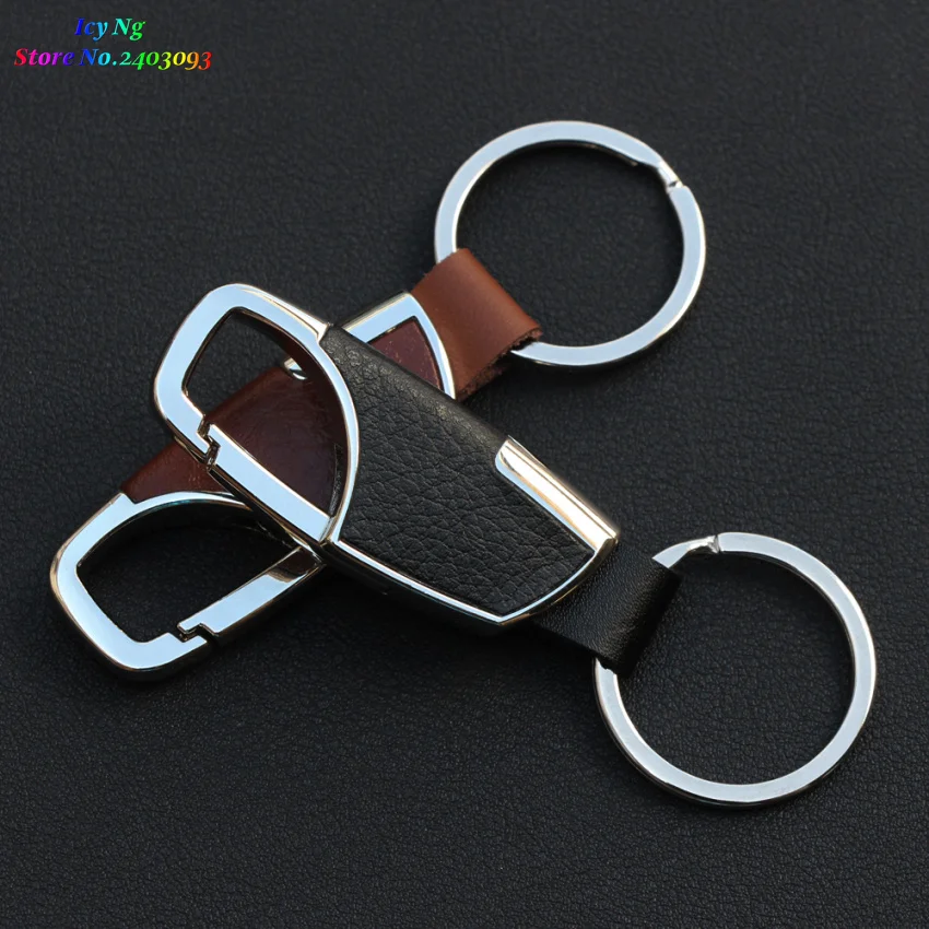 

Car Handmade Leather Metal Key Chain Key ring For Hyundai ix35 iX45 iX25 i30 Sonata,Verna,Solaris,Elantra,Mistra,Tucson
