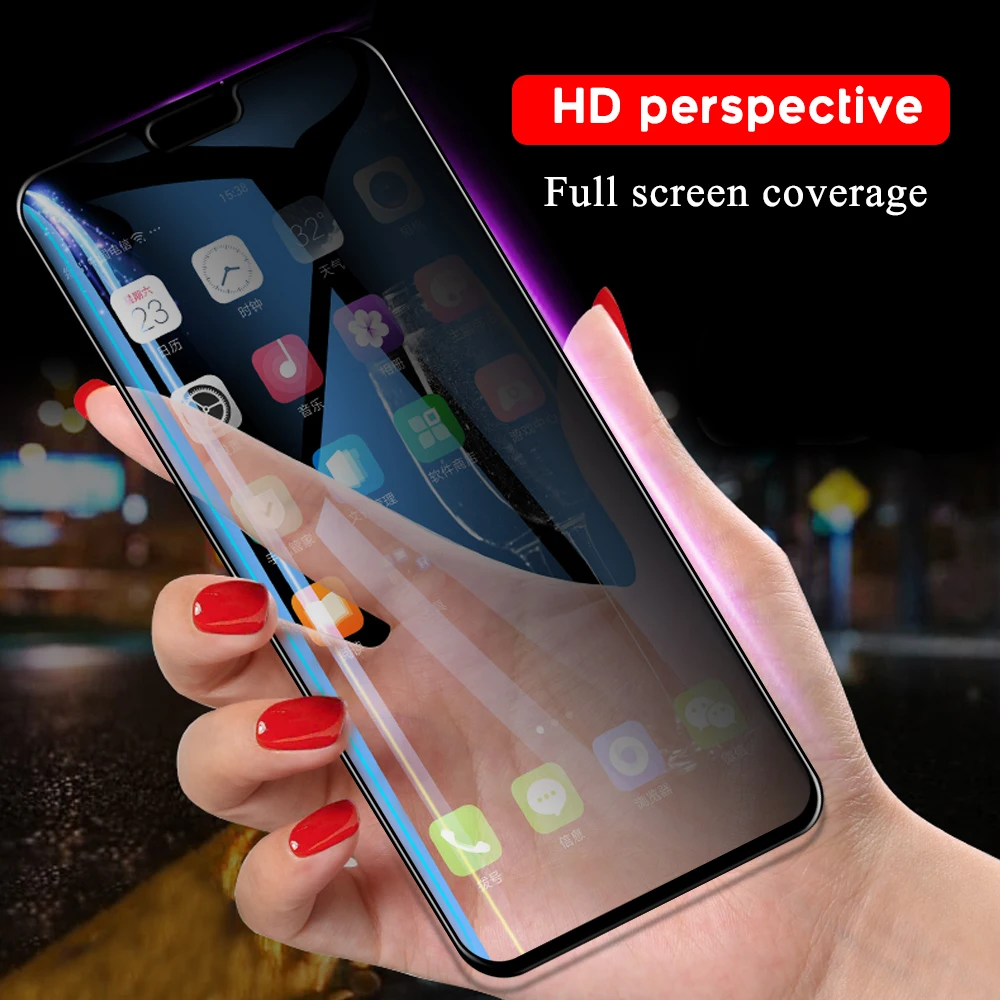 Антишпионское закаленное стекло для Huawei Honor 8X 10 View 20 V20 Y9 2019 Nova 4e 4 3e антибликовое