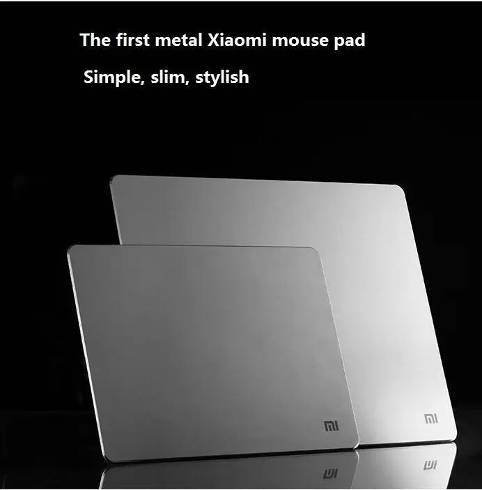 100% Original Mi Xiaomi Metal Mouse Pad 240 x 180 3 mm Top Game Surface Aluminium Alloy Mat Silicone Back |