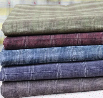 

140*100cm Basic Patchwork Japanese Yarn Dyed Cotton Fabric Handmade Sewing Purse Craft Tissue Upholstery Quilting Fabric.
