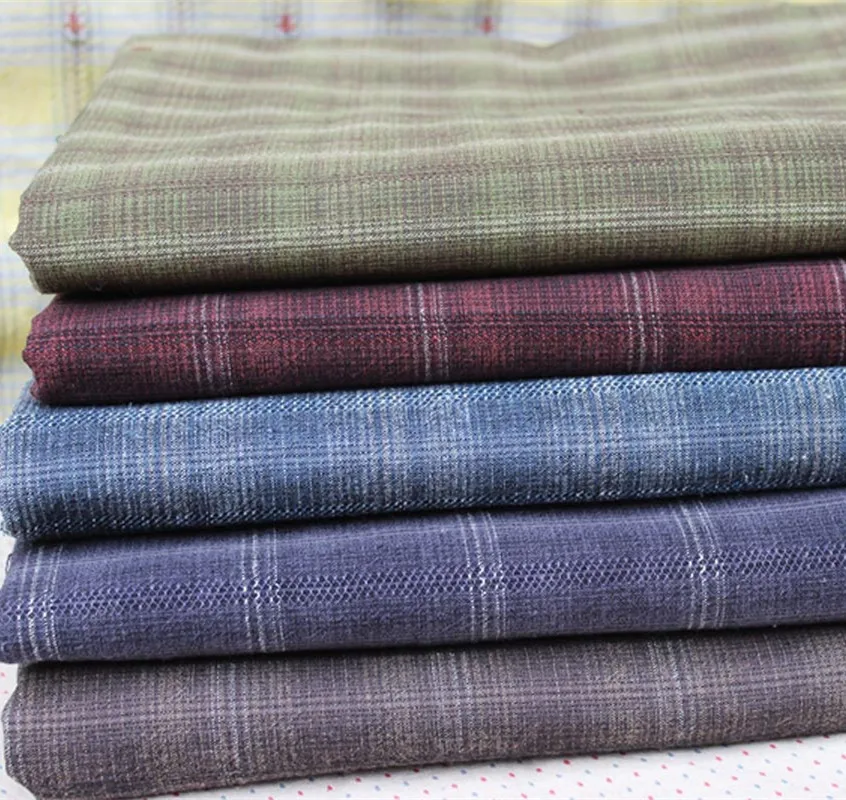 140*100cm Basic Patchwork Japanese Yarn Dyed Cotton Fabric Handmade