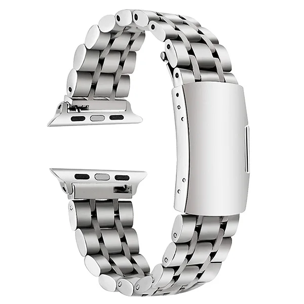 Ремешок из нержавеющей стали 316L для iWatch Apple Watch, 38 мм, 42 мм, серия 3, 2, 1, ремешок на запястье, браслет, серебристый, золотой, черный - Цвет ремешка: Silver