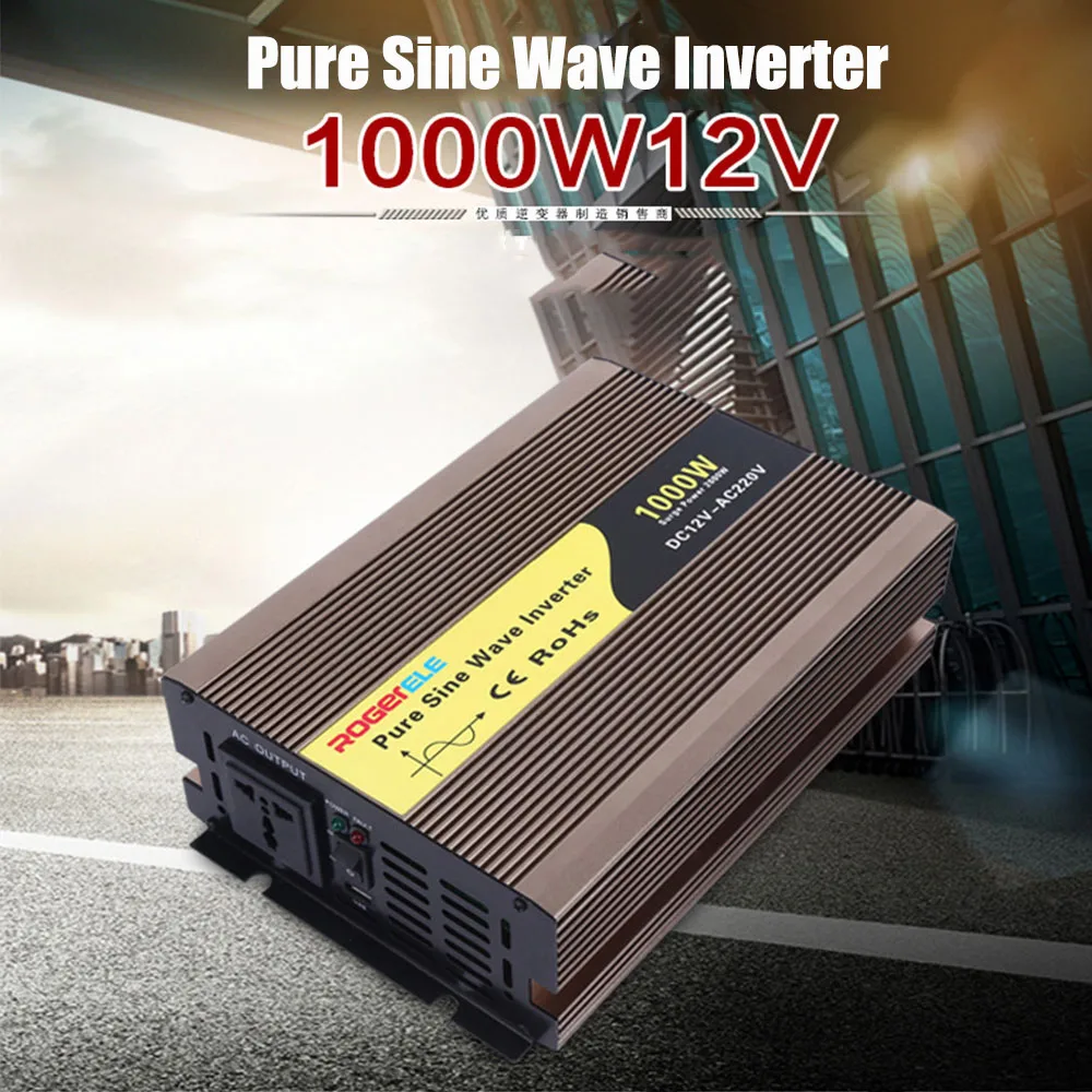 Солнечный синусоидальный инвертор Dc12v 24v 48v к Ac 220v 50hz 60hz 300w Пиковая мощность 600w