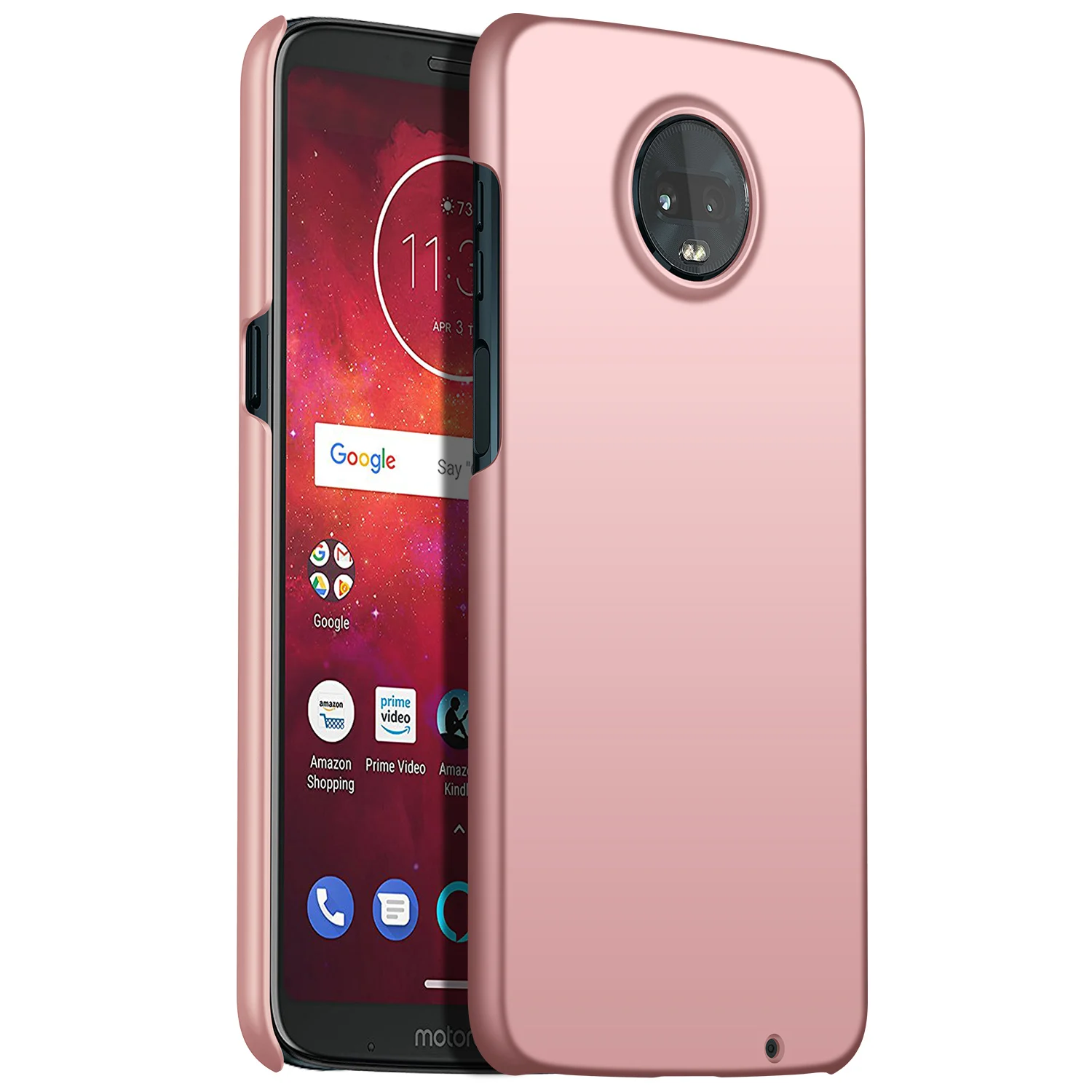 Для Motorola Moto Z3 Play Z2 Play чехол, ультратонкий минималистичный тонкий защитный чехол для телефона задняя крышка для Motorola Moto Z3 Play - Цвет: Rose Gold