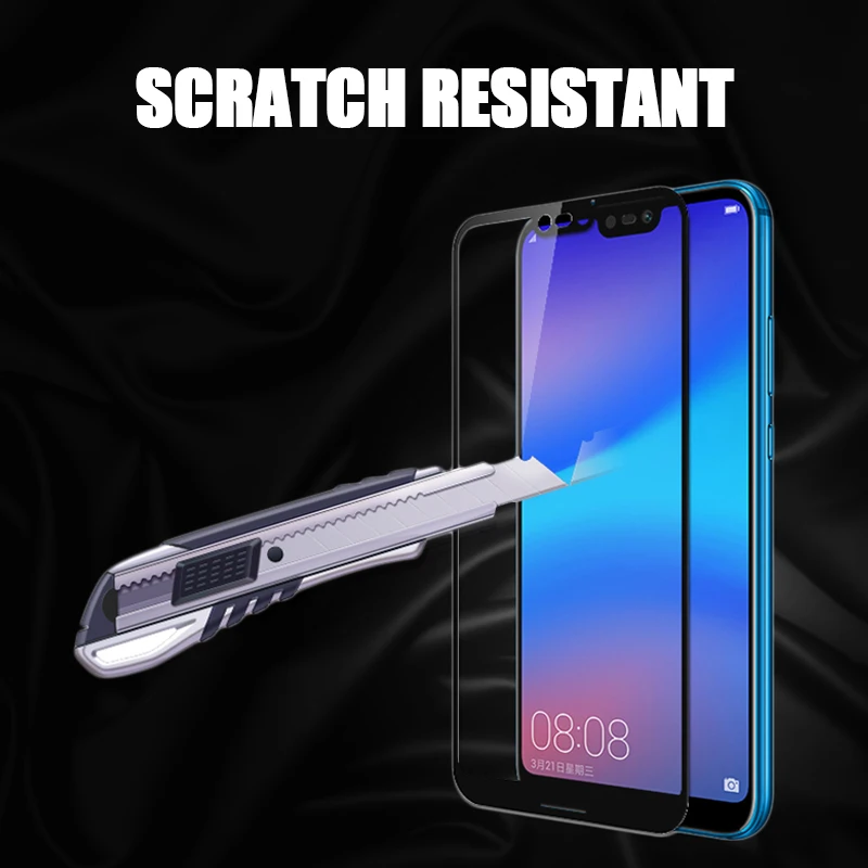 TOMKAS Screen Protector For Huawei P20 Lite Glass Scratch Proof For Huawei P Smart P20 P20 Pro Nova 3E Protective Film Glass