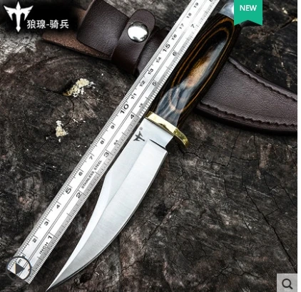 

EDC Tactical straighting Knife 8Cr13Mov Utility Pocket Knife Outdoor Tools Survival Knives Self Defense Hunting real leather