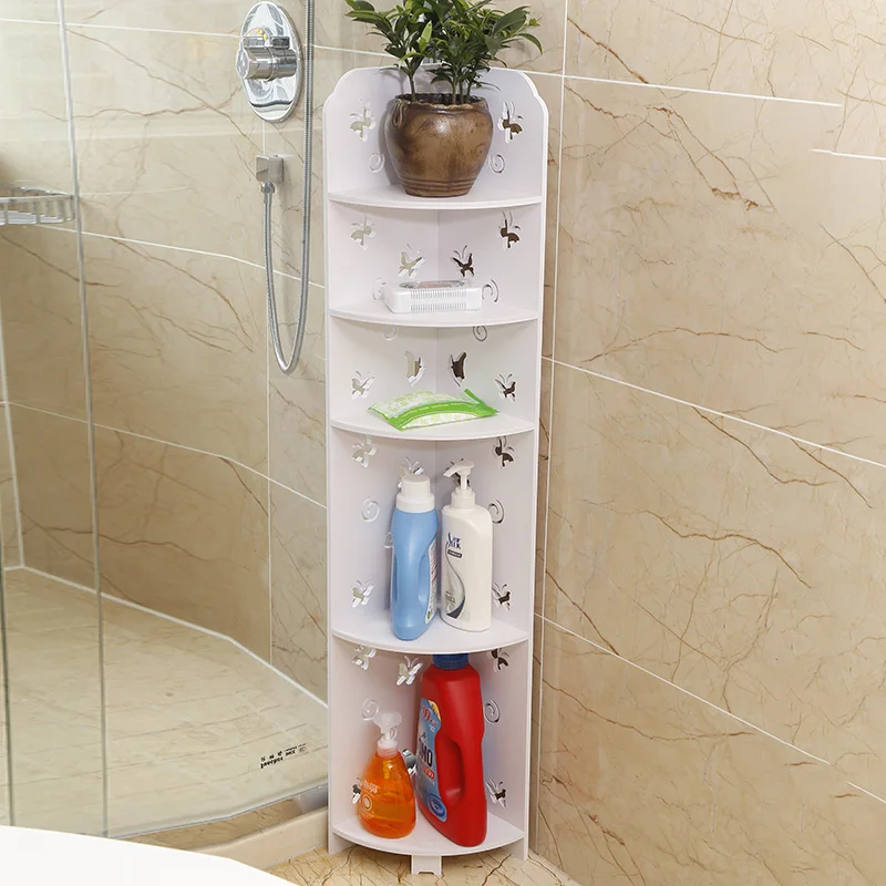 

Mini Corner Storage Rack Bathroom Toilette Cosmetics Gadget kitchen Organizer Table Wall-mounted Container Cupboard Cabinet Sark