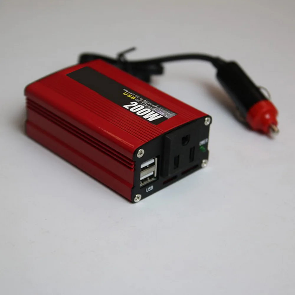 USB зарядное устройство авто модифицированный синусоидальный инвертор 12 В 220 В конвертер автомобильный 200 Вт Инвертор портативный