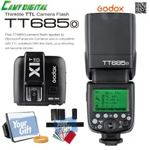 В наличии Godox TTL TT685O Камера flash 2.4 г беспроводной HSS 1/8000 s GN60 + X1T-O передатчик Комплект для Olympus/Panasonic