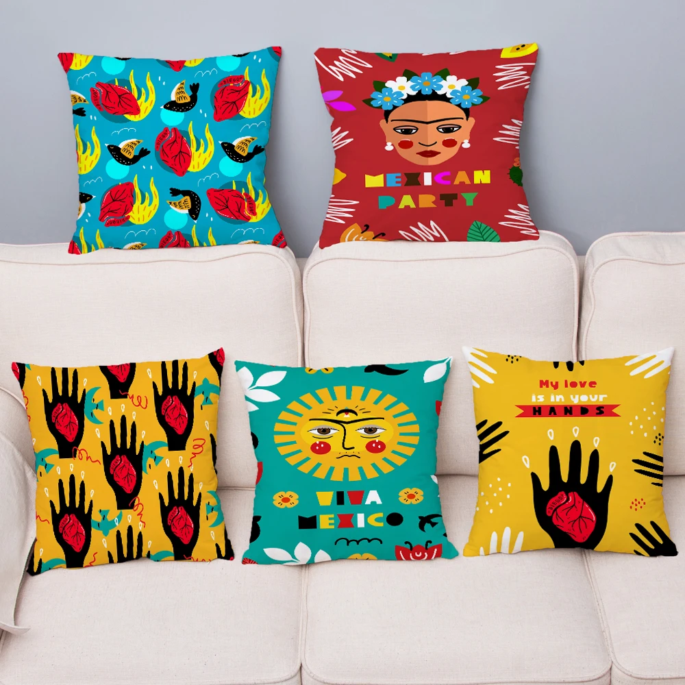

Mexico National Style Geometric Pillow Cover Super Soft Short Plush Cushion Covers Throw Pillows Cases Home Decor Pillowcase