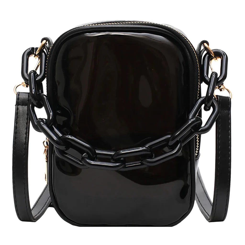 Streeetwear ПВХ прозрачный мешок женская мода прозрачные сумки девушки цепь через плечо сумка Bolsa Feminina# H20