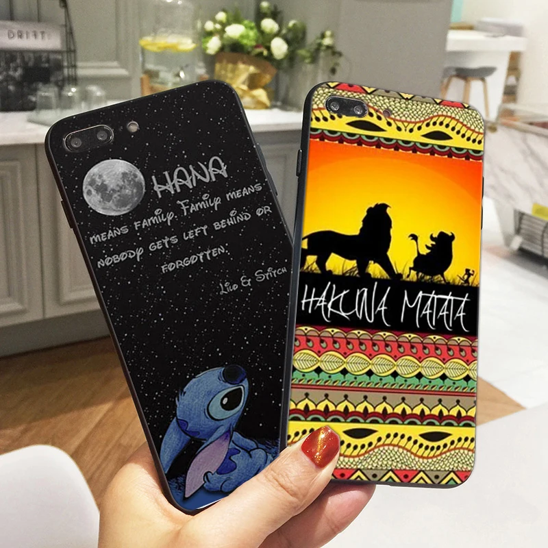 

Lilo Stitch Ohana Cases For Xiaomi mi a1 a2 9 8 lite Case Hakuna Matata Soft Silicone Phone Cover For Xiaomi 9 Coque Fundas