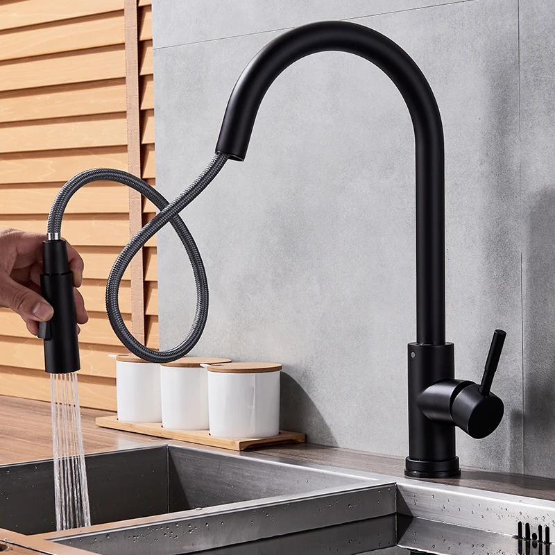  Quyanre Matte Black Sensor Kitchen Faucet Sensitive Smart Touch Control Faucet Mixer Tap Touch Sens - 32921406748