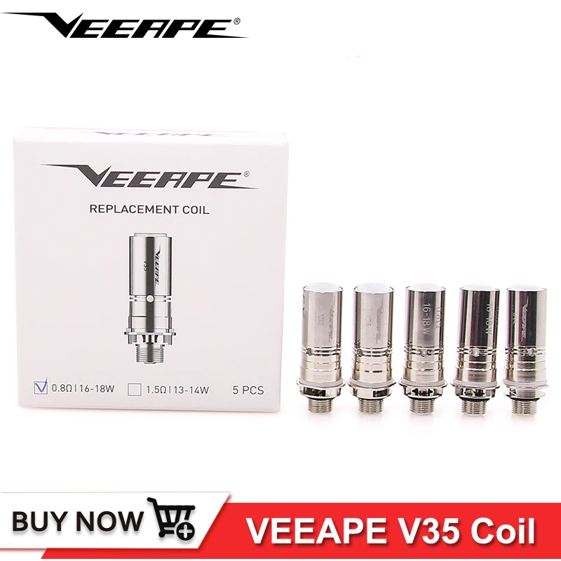 5 шт. оригинальный veeape V35 катушки голову 0.8ohm 1.5ohm MTL электронная сигарета ядро распылитель для Prism endura T20S Innokin EZ. вт комплект