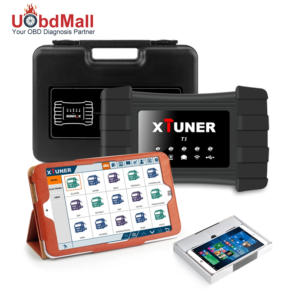 Prix pour WIN10 OS Tablet Pré Installer Camion De Diagnostic Logiciel + XTUNER T1 HD Heavy Duty Camions Auto Outil De Diagnostic + Valise Tout En Un Prix pour WIN10 OS Tablet Pré Installer Camion De Diagnostic Logiciel + XTUNER T1 HD Heavy Duty Camions Auto Outil De Diagnostic + Valise Tout En Un