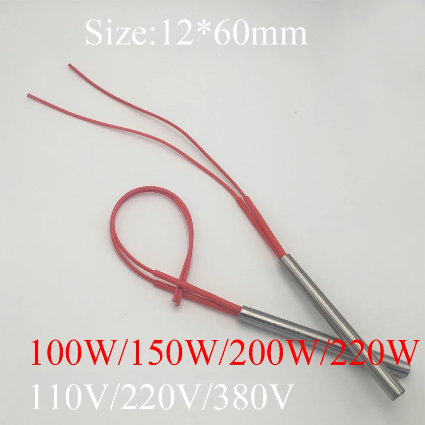 12x60 12*60 100 Вт 150 200 220 AC 110 В 380 цилиндрическая трубка из нержавеющей стали