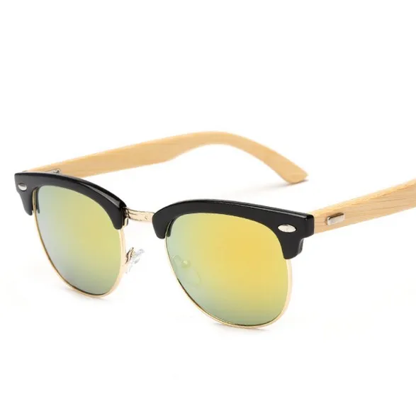 M37 2016 New brand designer bamboo sunglasses wood for women men vintage glasses retro mens font