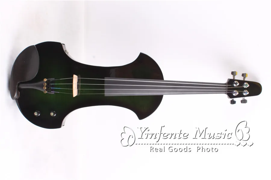 

New 4 string 4/4 Electric Violin Flame guitar shape Powerful Sound Big jack #4