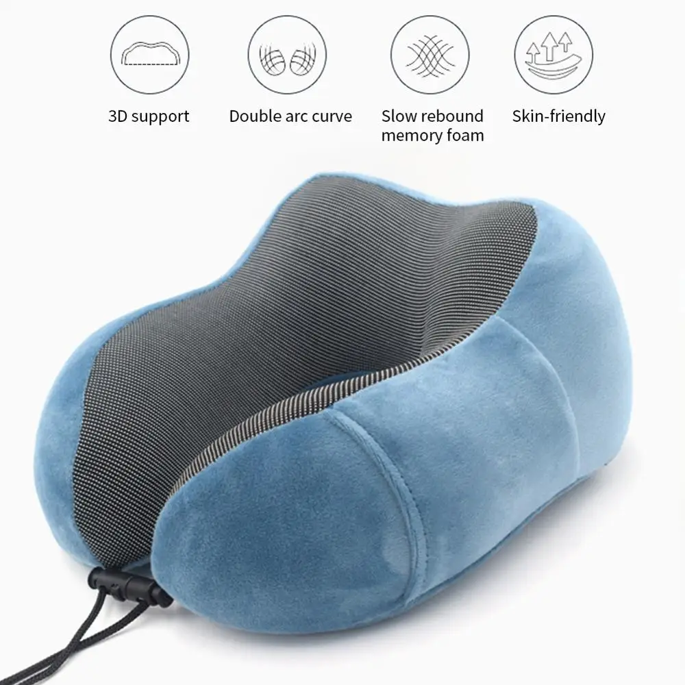 

U-Shape Travel Pillow for Airplane Inflatable Neck Pillow Travel Accessories 6Colors Comfortable Pillows for Sleep Home Textile
