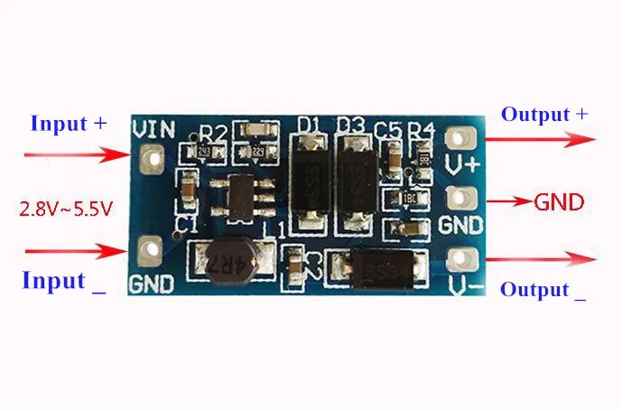10 шт. питание модуль 2,8 В до 5,5 В вход плюс или минус 12 В выход 5 в поворот +-12 В DC-DC Конвертер доска
