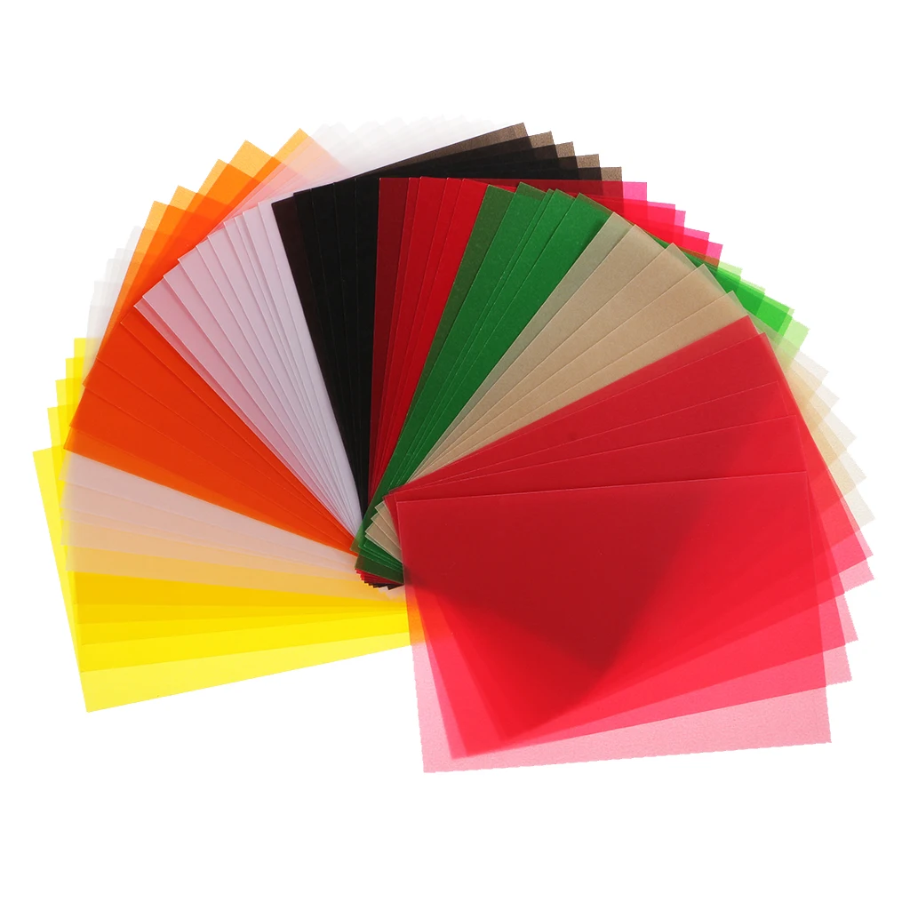 50 шт., 15x10 см цветной прозрачный отслеживания бумаги для DIY Scrapbooking