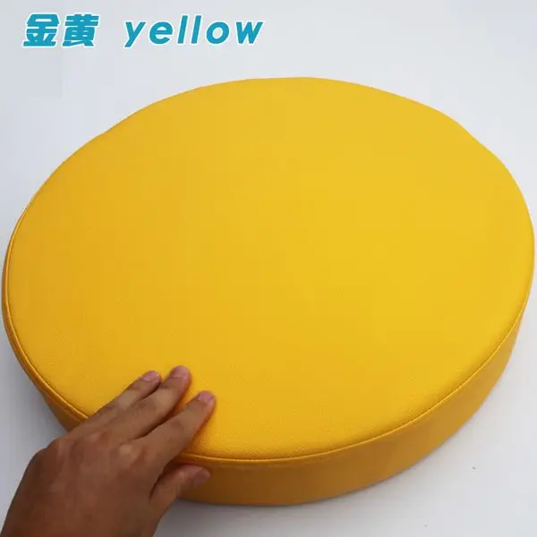 Новая Синтетическая кожа Пена Подушка круглая подушка для сиденья дивана стула Подушка для стула офисная техника домашняя круглая подушка - Цвет: yellow