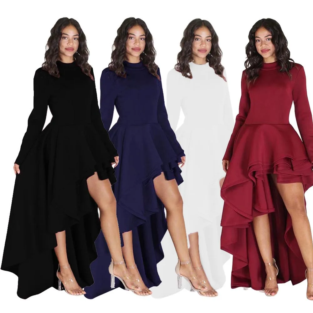 Платье женское длинное с длинным рукавом и баской 2109|club dress|peplum dressdress bodycon |