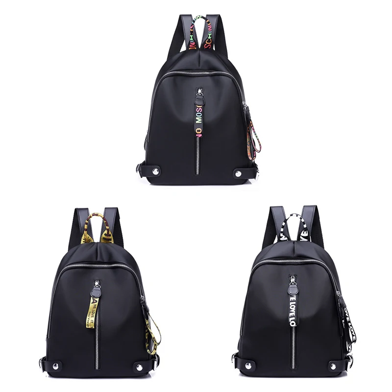 Рюкзак женский из ткани Оксфорд на молнии с лентами|school bags for teenagers|bags teenagersoxford
