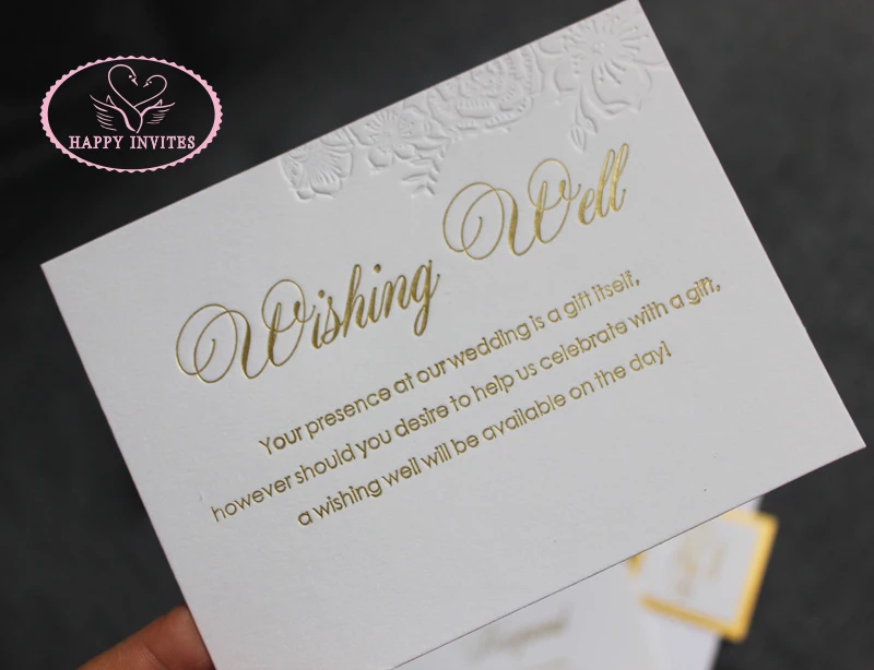 HI1134 - 07 Top Grade  Customized Elegant White Invitation CARD made of 1800 GSM Cotton Paper with  Letterpress
