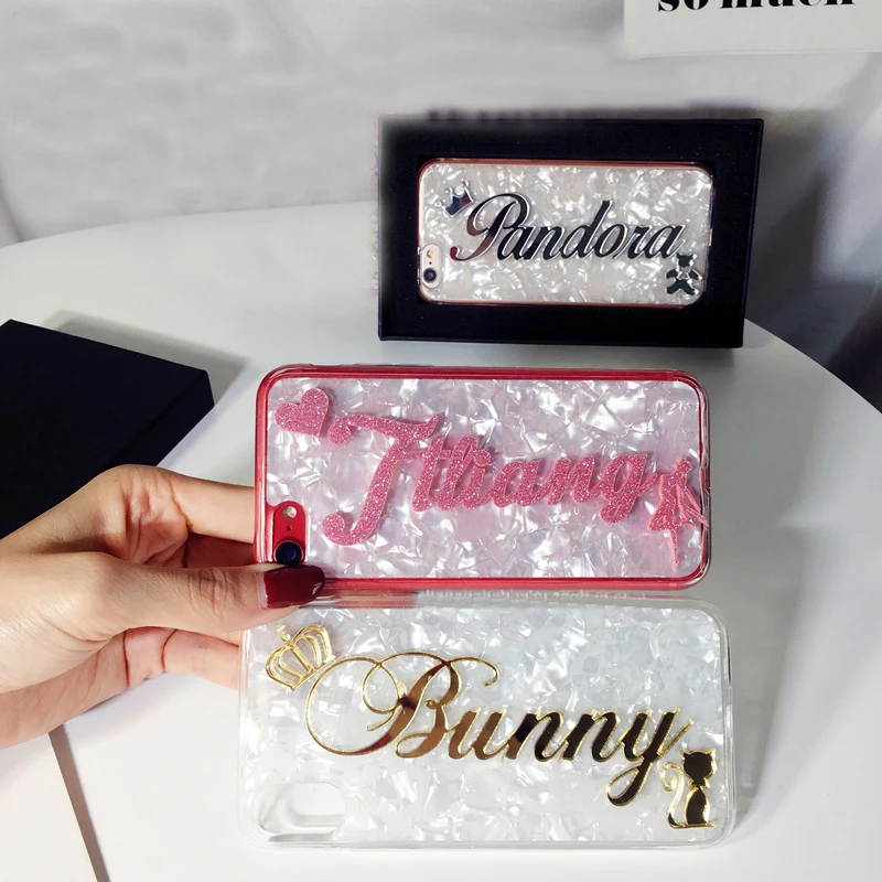 

For iphone 6 6s 7 8 X XS MAX XR For samsung s7 s8 s9 s10 plus note 8 9 Exclusive Customize Name shell soft phone case cover
