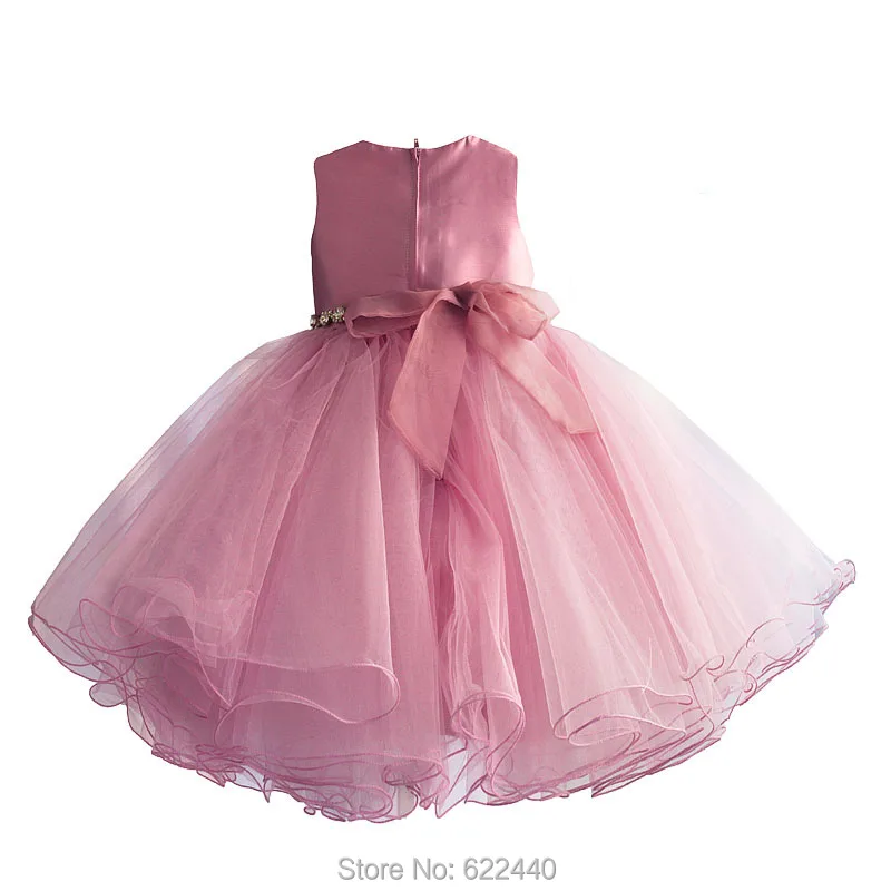 Без рукавов, 6 Цвет Платье в цветочек для девочек, украшенное бисером, для девочек платье для вечерние с поясом платье на выпускной "принцесса"