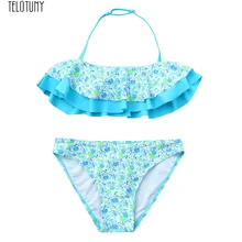 TELOTUNY/летний купальный костюм для маленьких девочек с милым принтом, 2 предмета, эластичный мягкий гладкий, без мяча, купальный костюм, комплект jxmZ1219