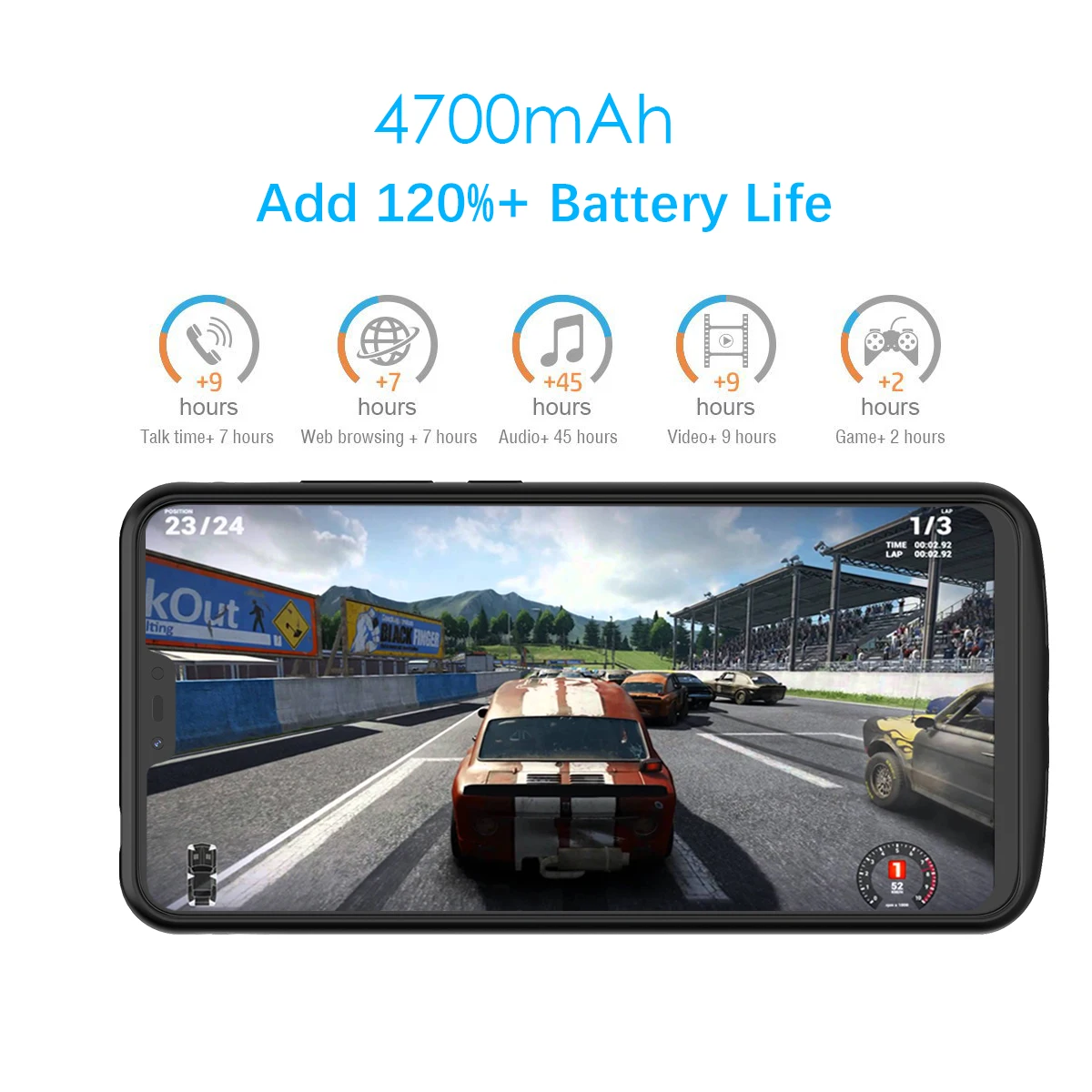 Чехол для зарядного устройства Xiaomi Mi 8 Lite внешний резервный аккумулятор 4700 мАч