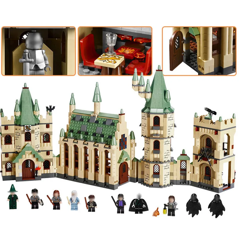 

Harri Movie Potter Sets 16052 16031 16028 Compatible Legoing Model Building Kits Castle Hall Blocks Bricks Toys Christmas Gift