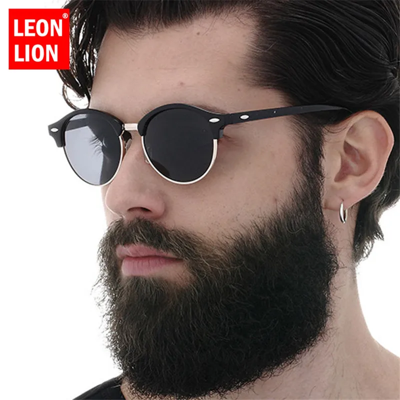 Солнечные очки LeonLion в винтажном стиле UV400 для мужчин и женщин зеркальные